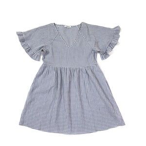Madewell Ruffle-Sleeve Babydoll Dress in Seersucker Gingham Size XS